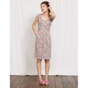 Boden Margot Paisley Print Women's Jersey Cap Sleeve Dress